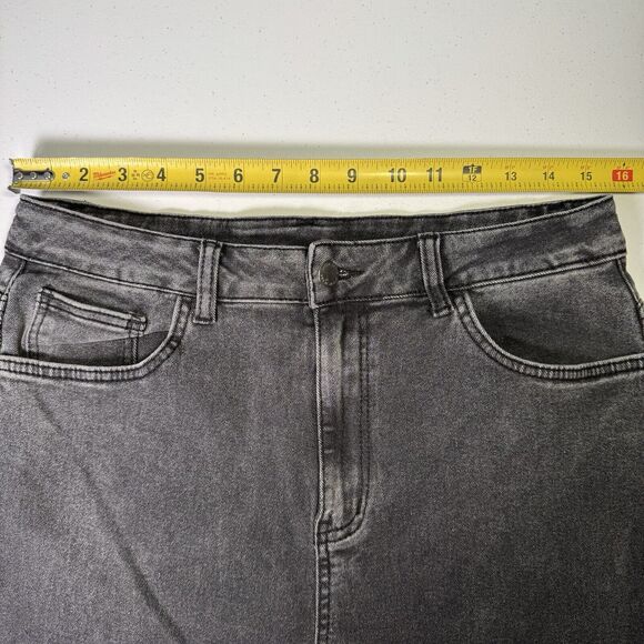 Shein Plus, High Waist Jeans, 5 Pocket Skinny Jeans Womens 0XL Curve‎ Dark Grey - Picture 10 of 14